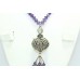Handcrafted Necklace 925 Sterling Silver Pendant Natural Purple Amethyst Stone